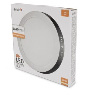 Avide LED Falra Szerelhető Kerek Mennyezeti Lámpa ALU Szatén Nikkel 18W NW 4000K | BR (SKU:ACSMNW-R-18W-ALU-SN) Kerek