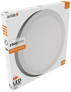 Avide LED Falra Szerelhető Kerek Mennyezeti Lámpa ALU 24W NW 4000K *Sérült csomagolás* | BR (SKU:ACSMNW-R-24W-ALU-SCS) Kerek