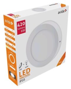Avide LED Falra Szerelhető Kerek Mennyezeti Lámpa ALU 6W NW 4000K | BR (SKU:ACSMNW-R-6W-ALU) Kerek