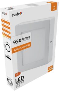 Avide LED Falra Szerelhető Négyzetes Mennyezeti Lámpa ALU 12W NW 4000K | BR (SKU:ACSMNW-S-12W-ALU) Négyzetes