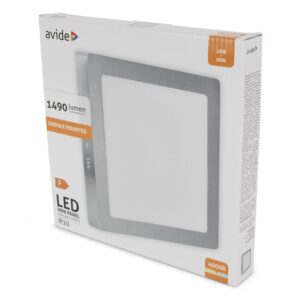 Avide LED Falra Szerelhető Négyzetes Mennyezeti Lámpa ALU Szatén Nikkel 18W NW 4000K | BR (SKU:ACSMNW-S-18W-ALU-SN) Négyzetes