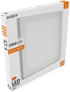 Avide LED Falra Szerelhető Négyzetes Mennyezeti Lámpa ALU 24W NW 4000K | BR (SKU:ACSMNW-S-24W-ALU) Négyzetes