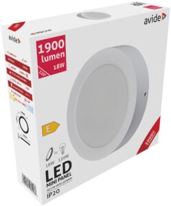 Avide LED Falra Szerelhető Kerek Mennyezeti Lámpa Műanyag 18W WW 3000K | BR (SKU:ACSMWW-R-18W-PC) Kerek
