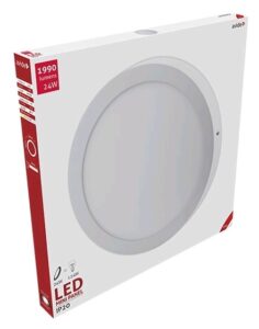 Avide LED Falra Szerelhető Kerek Mennyezeti Lámpa ALU 24W WW 3000K | BR (SKU:ACSMWW-R-24W-ALU) Kerek