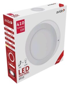 Avide LED Falra Szerelhető Kerek Mennyezeti Lámpa ALU 6W WW 3000K | BR (SKU:ACSMWW-R-6W-ALU)
