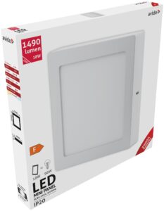 Avide LED Falra Szerelhető Négyzetes Mennyezeti Lámpa ALU 18W WW 3000K | BR (SKU:ACSMWW-S-18W-ALU)