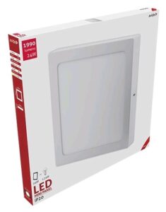 Avide LED Falra Szerelhető Négyzetes Mennyezeti Lámpa ALU 24W WW 3000K | BR (SKU:ACSMWW-S-24W-ALU) Négyzetes