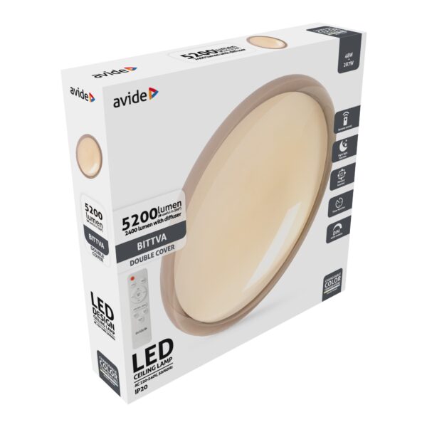 Avide Mennyezeti lámpa Bittva 24+24W CCT | BR (SKU:ADCO-BIT-48W-CCT) Mennyezeti lámpák Avide Mennyezeti lámpa Bittva 24+24W CCT | BR (SKU:ADCO-BIT-48W-CCT) Mennyezeti lámpák