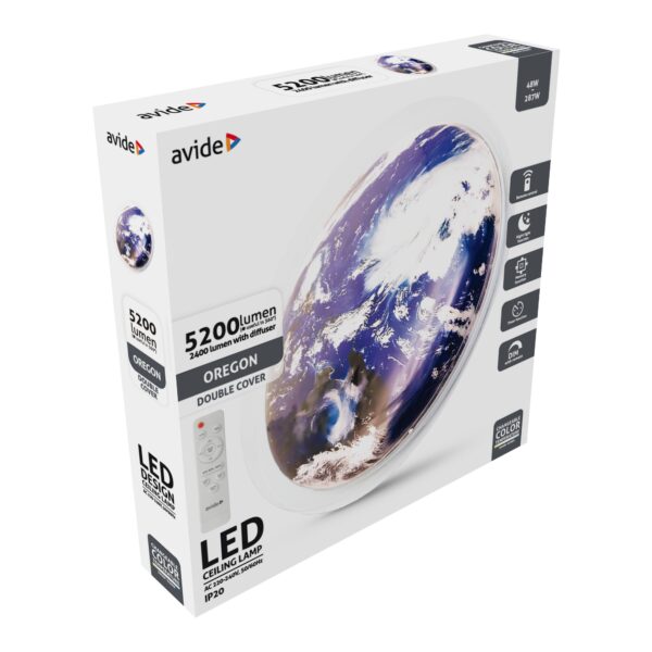 Avide Mennyezeti lámpa Oregon 24+24W CCT | BR (SKU:ADCO-ORE-48W-CCT) Mennyezeti lámpák Avide Mennyezeti lámpa Oregon 24+24W CCT | BR (SKU:ADCO-ORE-48W-CCT) Mennyezeti lámpák