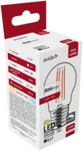 Avide LED Filament Mini Globe 5.9W E27 WW 2700K Fényerőszabályozható | BR (SKU:ADLFMG27WW-5.9W) Mini Gömb