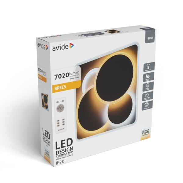 Avide Design Mennyezeti Lámpa Brees 90W (45+45) RF Távirányítóval | BR (SKU:ADO3S-BRE-2.4G) Mennyezeti Avide Design Mennyezeti Lámpa Brees 90W (45+45) RF Távirányítóval | BR (SKU:ADO3S-BRE-2.4G) Mennyezeti