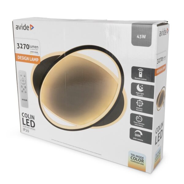 Avide Design Mennyezeti Lámpa Colin RF Távirányítóval | BR (SKU:ADO3S-COLI-2.4G) Mennyezeti