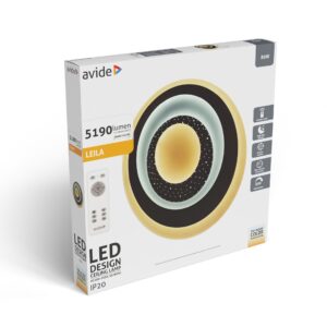 Avide Design Mennyezeti Lámpa Leila 80W(40+40) RF Távirányítóval | BR (SKU:ADO3S-LEI-2.4G) Mennyezeti