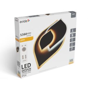 Avide Design Mennyezeti Lámpa Levy 65W(32.5+32.5) RF Távirányítóval | BR (SKU:ADO3S-LEV-2.4G) Mennyezeti