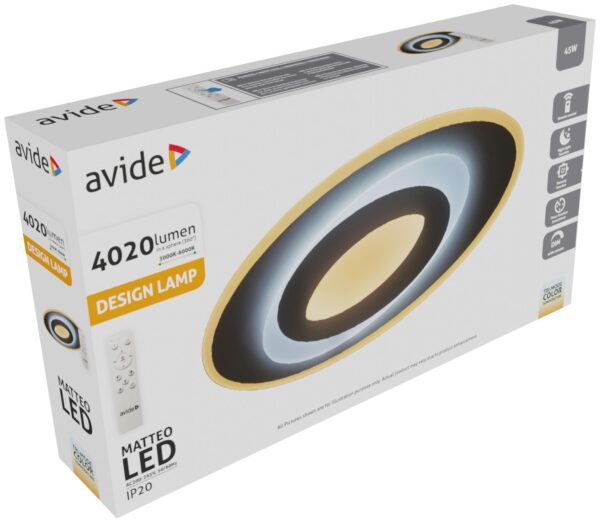 Avide Design Mennyezeti Lámpa Matteo RF Távirányítóval | BR (SKU:ADO3S-MAT-2.4G) Mennyezeti lámpák Avide Design Mennyezeti Lámpa Matteo RF Távirányítóval | BR (SKU:ADO3S-MAT-2.4G) Mennyezeti lámpák
