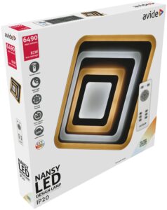 Avide Design Mennyezeti Lámpa Nansy 82W(41+41) RF Távirányítóval | BR (SKU:ADO3S-NAN-2.4G) Mennyezeti