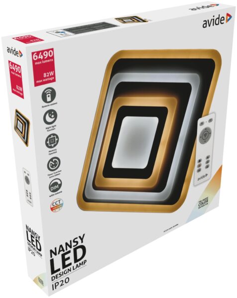 Avide Design Mennyezeti Lámpa Nansy 82W(41+41) RF Távirányítóval | BR (SKU:ADO3S-NAN-2.4G) Mennyezeti Avide Design Mennyezeti Lámpa Nansy 82W(41+41) RF Távirányítóval | BR (SKU:ADO3S-NAN-2.4G) Mennyezeti