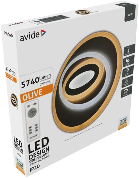 Avide Design Mennyezeti Lámpa Olive 70W(35+35) RF Távirányítóval | BR (SKU:ADO3S-OLV-2.4G) Mennyezeti lámpák Avide Design Mennyezeti Lámpa Olive 70W(35+35) RF Távirányítóval | BR (SKU:ADO3S-OLV-2.4G) Mennyezeti lámpák
