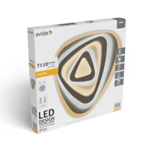 Avide Design Mennyezeti Lámpa Yvette 90W(45+45) RF Távirányítóval | BR (SKU:ADO3S-YV-2.4G) Mennyezeti