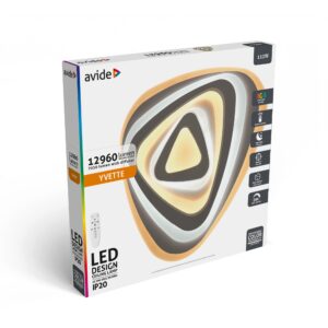 Avide Design Mennyezeti Lámpa Yvette 112W(56+56) RF Távirányítóval RGB | BR (SKU:ADO3S-YV-2.4G-RGB) Mennyezeti