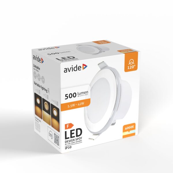 Avide Design Szpot lámpa 5.5W NW 4000K IP20 | BR (SKU:ADSL-5W-A-NW) Spotlámpák Avide Design Szpot lámpa 5.5W NW 4000K IP20 | BR (SKU:ADSL-5W-A-NW) Spotlámpák