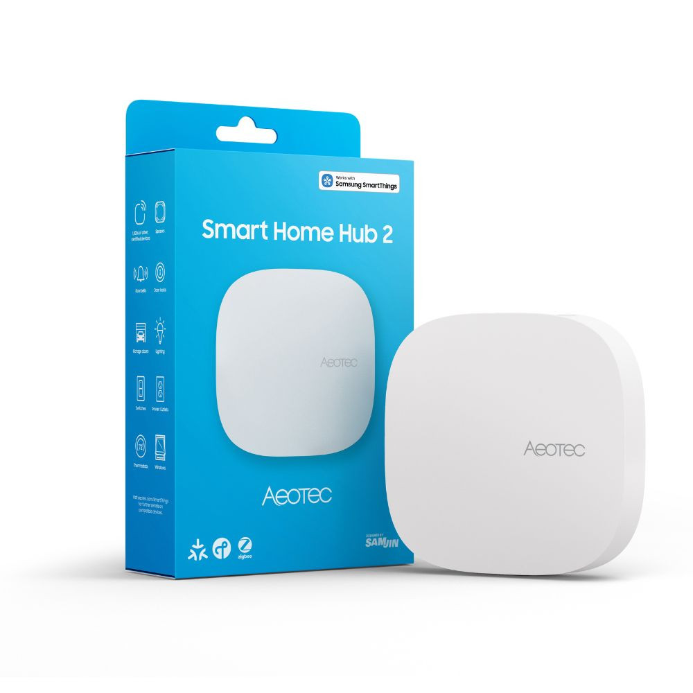 Aeotec Smart Home Hub 2, SmartThings platform hub, Ethernet, Wi-Fi, Zigbee, Thread, Bluetooth, Matter Aeotec GP-AEOHUBV4EU Aeotec Smart Home Hub 2, SmartThings platform hub, Ethernet, Wi-Fi, Zigbee, Thread, Bluetooth, Matter Aeotec GP-AEOHUBV4EU