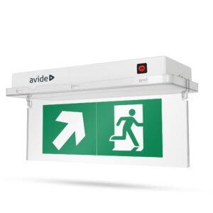 Avide Exit Fény felületre szerelhető vízszintes plexivel IP65 | BR (SKU:AEXITL-IP65-HS) Kijáratjelző