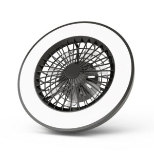 Avide Mennyezeti lámpa ventilátorral Whitney fekete, 2x24W+15W motor, távirányítóval *Sérült Csomagolás* | BR (SKU:AFCLCCT-48W-15W-WHB-SCS) Ventillátoros