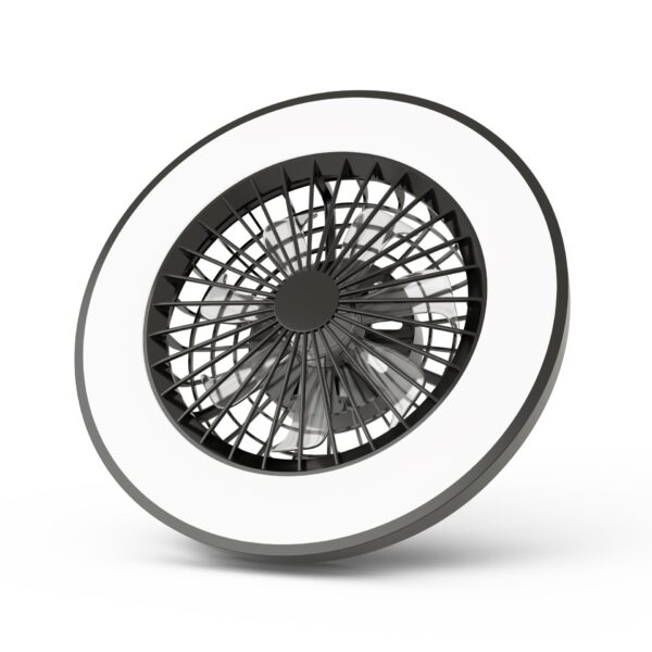 Avide Mennyezeti lámpa ventilátorral Whitney fekete, 2x24W+15W motor, távirányítóval *Sérült Csomagolás* | BR (SKU:AFCLCCT-48W-15W-WHB-SCS) Ventillátoros