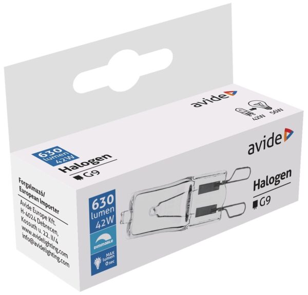 Avide Halogén G9 42W 2000h | BR (SKU:AHG9WW-42W-B) Kapszula