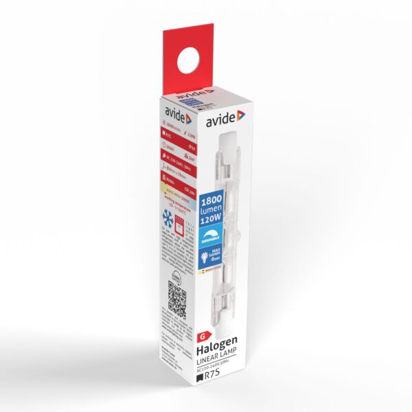 Avide Halogén lineáris R7s 8x78mm 120W 2000h 300°C | BR (SKU:AHR7WW-A120W-300) Halogén izzók Avide Halogén lineáris R7s 8x78mm 120W 2000h 300°C | BR (SKU:AHR7WW-A120W-300) Halogén izzók