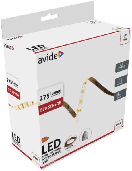 Avide LED Szalag Ágy Szenzor 12V 1.2m 3W 3000K Single | BR (SKU:ALBLBED12V-SEN-3W-S) Szettek Avide LED Szalag Ágy Szenzor 12V 1.2m 3W 3000K Single | BR (SKU:ALBLBED12V-SEN-3W-S) Szettek