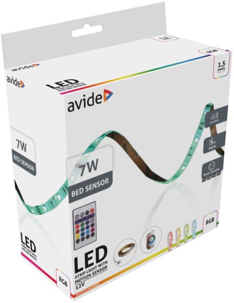 Avide LED Szalag Ágy Szenzor 12V 1.5m RGB | BR (SKU:ALBLBED12V-SEN-RGB) LED szalag szettek
