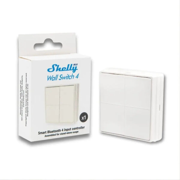 Shelly BLU Wall Switch 4 – fali nyomógomb, keret nélküli verzió Okosotthon FG3800235269626