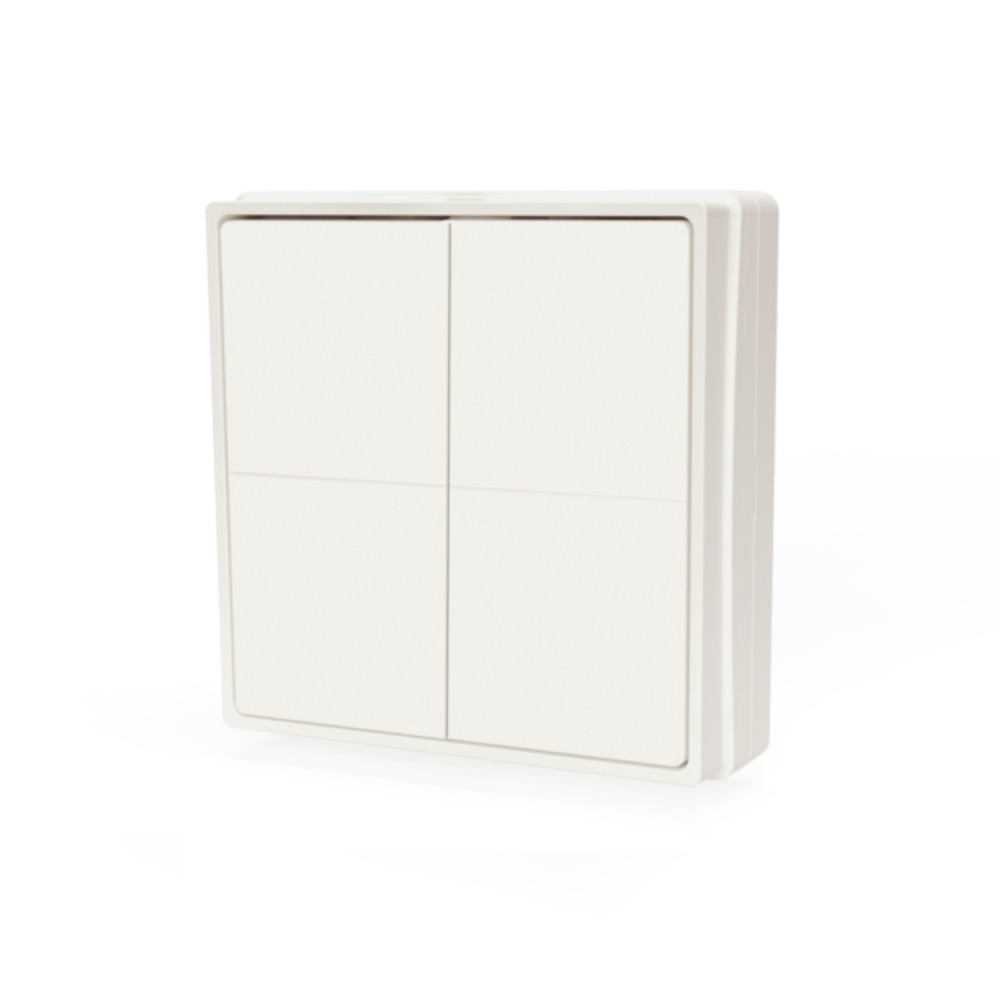Shelly BLU Wall Switch 4 – fali nyomógomb, keret nélküli verzió Okosotthon FG3800235269626 Shelly BLU Wall Switch 4 – fali nyomógomb, keret nélküli verzió Okosotthon FG3800235269626