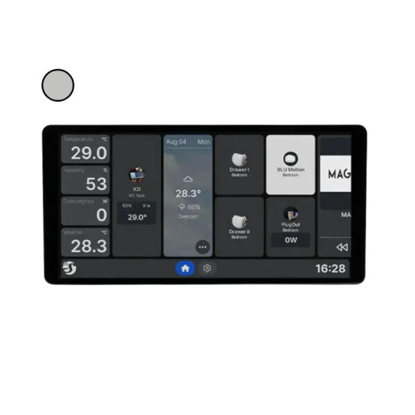 Shelly Wall Display X2i – fali vezérlőpanel és villanykapcsoló, Wi-Fi, Bluetooth, ezüst Okosotthon Shelly Wall Display X2i – fali vezérlőpanel és villanykapcsoló, Wi-Fi, Bluetooth, ezüst Okosotthon
