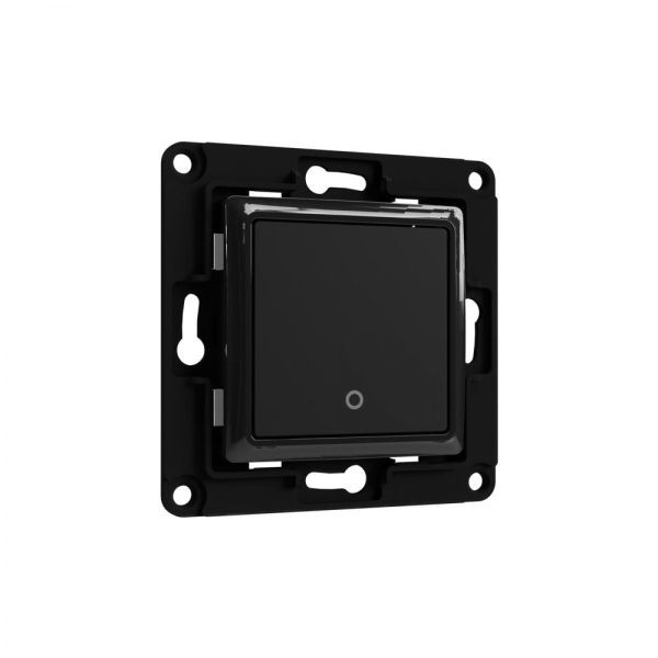 Shelly Wall Switch fali villanykapcsoló, 1 gombos fekete fali kapcsoló FG3800235266168