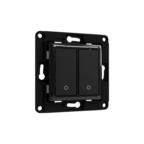 Shelly Wall Switch fali villanykapcsoló, 2 gombos fekete fali kapcsoló FG3800235266182 Shelly Wall Switch fali villanykapcsoló, 2 gombos fekete fali kapcsoló FG3800235266182