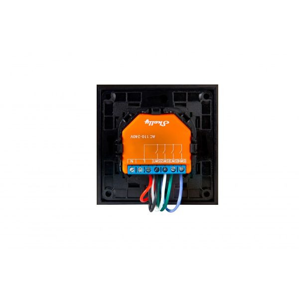 Shelly Wall Switch fali villanykapcsoló, 4 gombos fekete fali kapcsoló FG3800235266205 Shelly Wall Switch fali villanykapcsoló, 4 gombos fekete fali kapcsoló FG3800235266205