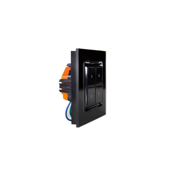 Shelly Wall Switch fali villanykapcsoló, 4 gombos fekete fali kapcsoló FG3800235266205 Shelly Wall Switch fali villanykapcsoló, 4 gombos fekete fali kapcsoló FG3800235266205