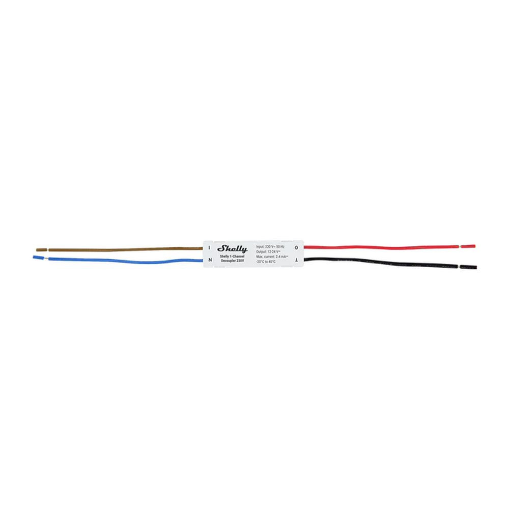 Shelly 1-Channel Decoupler 230V – bemeneti modul|vezeték / csatlakozó / doboz Shelly 1-Channel Decoupler 230V – bemeneti modul|vezeték / csatlakozó / doboz