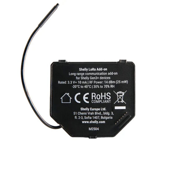 Shelly LoRa Add-on nagy hatótávolságú kommunikációs bővítőmodul (1 db) LoRa modul FG3800238071684 Shelly LoRa Add-on nagy hatótávolságú kommunikációs bővítőmodul (1 db) LoRa modul FG3800238071684