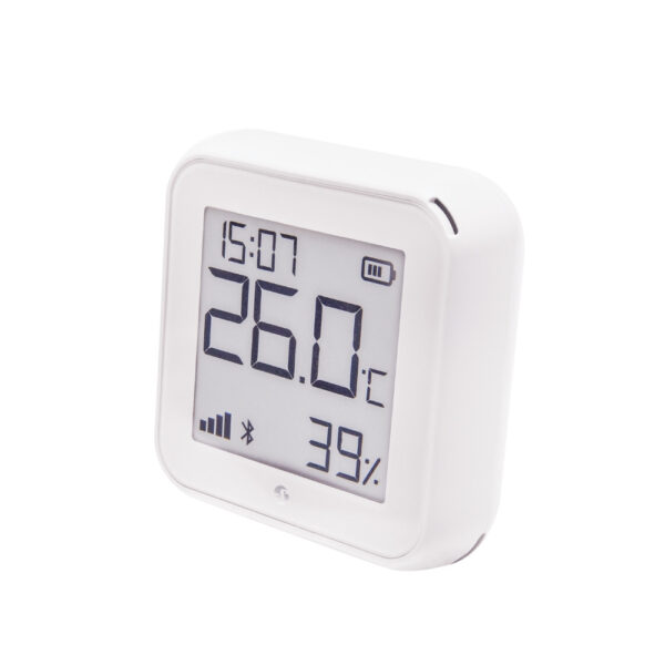 Shelly PLUS H&T GEN3 WiFi + Bluetooth páratartalom és hőmérséklet szenzor, e-papír kijelzővel (fehér) érzékelő FG3800235261538