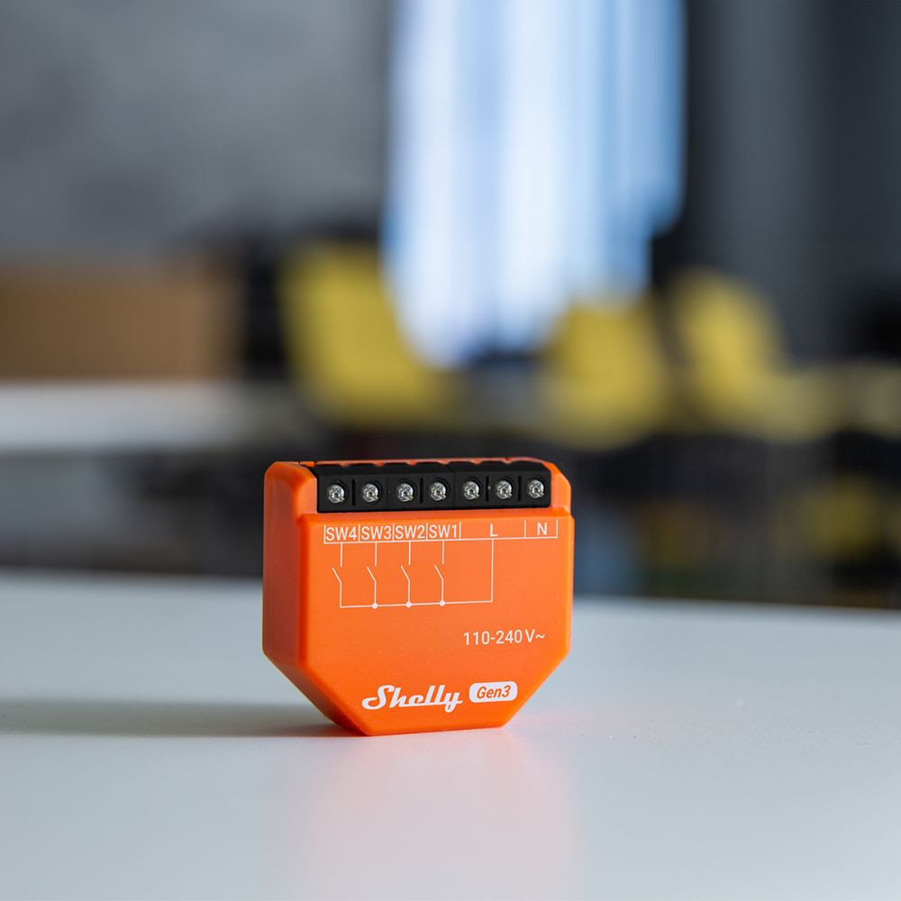 Shelly i4 GEN3 WiFi + Bluetooth okos vezeték nélküli kapcsoló-modul bemeneti modul FG3800235261828 Shelly i4 GEN3 WiFi + Bluetooth okos vezeték nélküli kapcsoló-modul bemeneti modul FG3800235261828