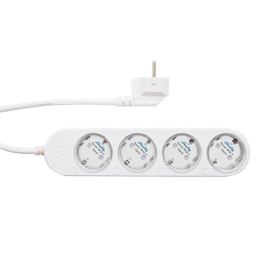 Shelly Power Strip 4 Gen4 – okos konnektor elosztó négy aljzattal, fogyasztásmérős, Wi-Fi, Zigbee, Matter, fehér konnektor / elosztó|fogyasztásmérő FG3800238070564 Shelly Power Strip 4 Gen4 – okos konnektor elosztó négy aljzattal, fogyasztásmérős, Wi-Fi, Zigbee, Matter, fehér konnektor / elosztó|fogyasztásmérő FG3800238070564