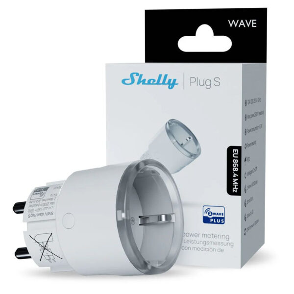 Shelly Wave Plug S, fogyasztásmérős okoskonnektor, Z-Wave, fehér konnektor / elosztó|fogyasztásmérő FG3800235269046 Shelly Wave Plug S, fogyasztásmérős okoskonnektor, Z-Wave, fehér konnektor / elosztó|fogyasztásmérő FG3800235269046