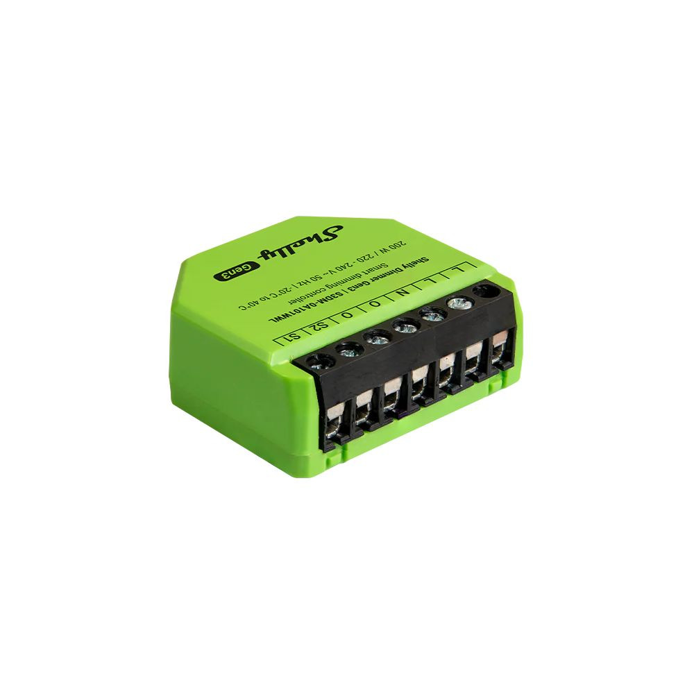 Shelly Dimmer Gen3 Wi-Fi + Bluetooth okos fényerőszabályzó / dimmer relémodul fényerőszabályzó|kapcsolórelé FG3800238070526 Shelly Dimmer Gen3 Wi-Fi + Bluetooth okos fényerőszabályzó / dimmer relémodul fényerőszabályzó|kapcsolórelé FG3800238070526