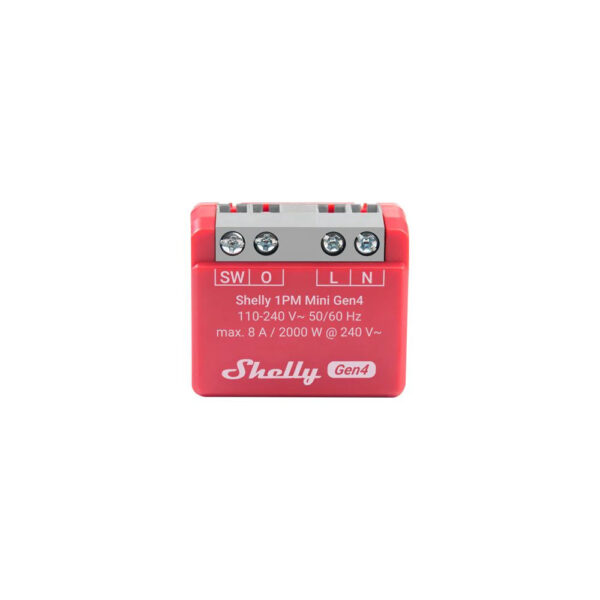 Shelly 1PM Mini Gen4 egy áramkörös Wi-Fi + Bluetooth / Zigbee 3.0 multi-protokoll okosrelé, Matter kompatibilis (8A) kapcsolórelé|fogyasztásmérő FG3800238070809 Shelly 1PM Mini Gen4 egy áramkörös Wi-Fi + Bluetooth / Zigbee 3.0 multi-protokoll okosrelé, Matter kompatibilis (8A) kapcsolórelé|fogyasztásmérő FG3800238070809
