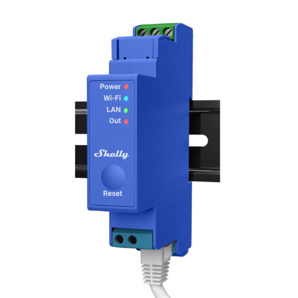 Shelly PRO 1 DIN-sínre szerelhető WiFi + Ethernet + Bluetooth, 16A modul, feszültségmentes kapcsolásra is kapcsolórelé FG3800235268001 Shelly PRO 1 DIN-sínre szerelhető WiFi + Ethernet + Bluetooth, 16A modul, feszültségmentes kapcsolásra is kapcsolórelé FG3800235268001