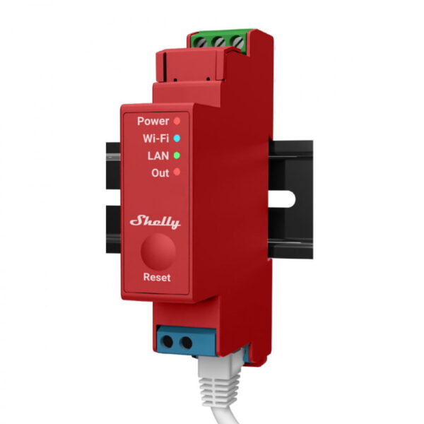 Shelly PRO 1PM DIN-sínre szerelhető WiFi + Ethernet + Bluetooth kompatibilis, 16A okosrelé, áramfogyasztás-méréssel kapcsolórelé|fogyasztásmérő FG3800235268018 Shelly PRO 1PM DIN-sínre szerelhető WiFi + Ethernet + Bluetooth kompatibilis, 16A okosrelé, áramfogyasztás-méréssel kapcsolórelé|fogyasztásmérő FG3800235268018
